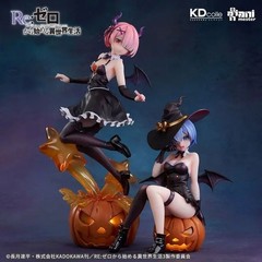 Re:Zero Ram & Rem Phantom Night Magician Figure Set Halloween PVC Collection