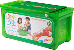 Jelly Blox Stash ‘N Stack 2-In-1 Storage Case with 30 Blocks | Toddler & Prescho