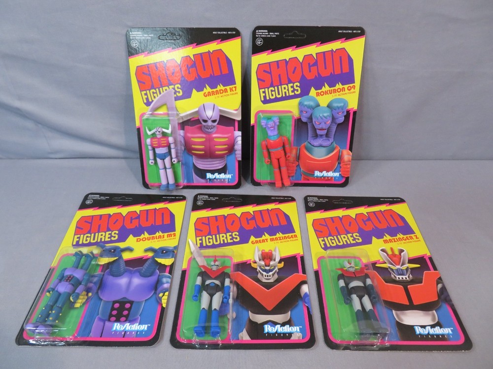 Reaction Super7 SHOGUN Complete Set of 5 MAZINGER GARADA DOUBLAS ROKURON New!