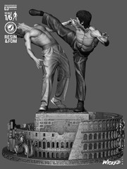 The Way of the Dragon | 3D Printed Wicked Diorama | Unpainted Fan Made 1/8 Scale