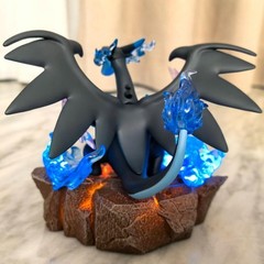 Mega Charizard X Figure with Flame Effect and LED Light, Brand New