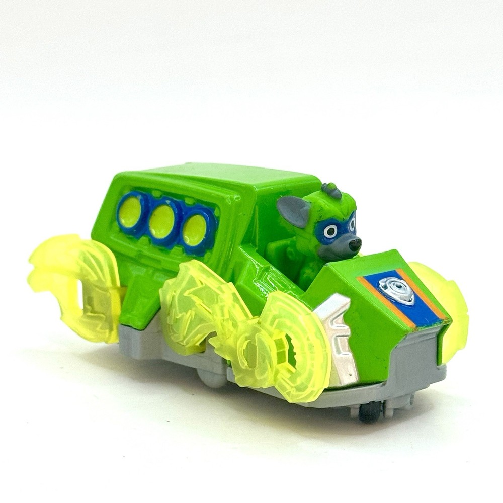 Paw Patrol Mighty Pups Charged Up True Metal Rocky Vehicle Car Die Cast 1:55 EUC