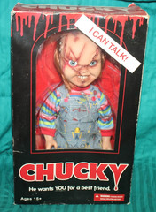 MEZCO TOYS BRIDE OF CHUCKY “I CAN TALK” 15″ CHUCKY DOLL – new in open box
