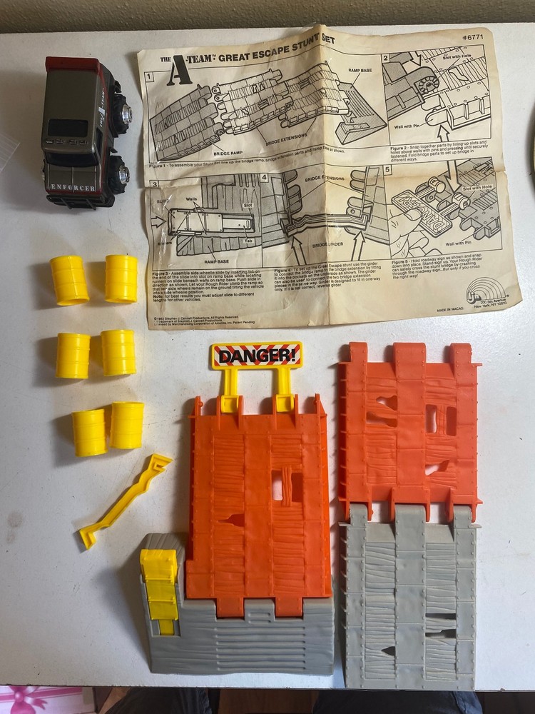 Vintage The A-Team Great Escape Stunt Set LJN Toys Rough Riders 1984 Complete