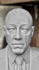 Breaking Bad Gus Fring 3D Printed Bust Statue 6.5 Inches Gray