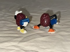 Set Of 7 Miniature Poseable California Raisins Figures 1988 Promotional