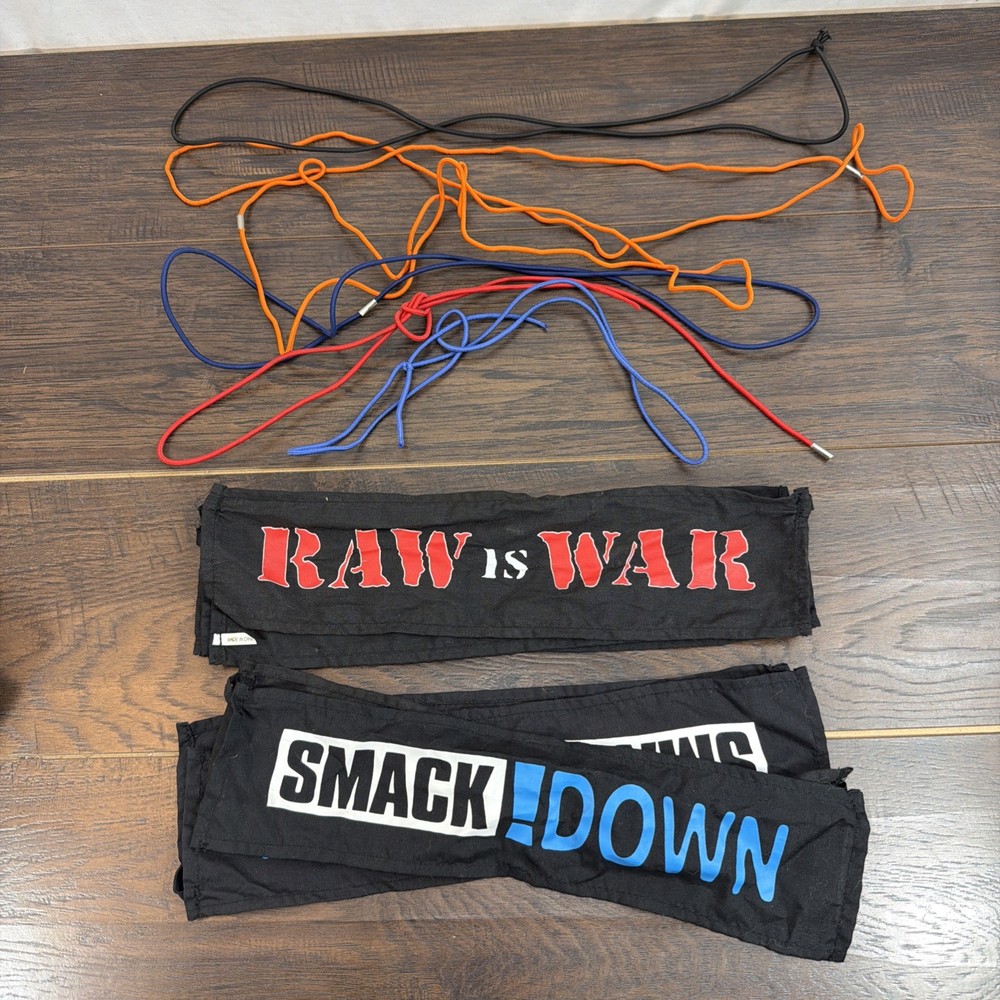 WWE Smack Down Raw Is War Ring Skirt & Ropes Mixed Lot Wrestling Action Figure