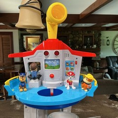 Paw Patrol My Size 33″ Lookout Tower Tested 4 Figures 6 Vehicles Works Clean