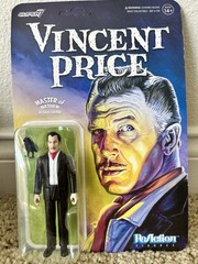 Super7 Reaction Vincent Price Master Of Mayhem 3.75″ Figure Unpunched Card Rare