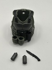 Valaverse Action Force Tactical Vest With Knife & Tear Gas (O) Fodder 1/12 Scale