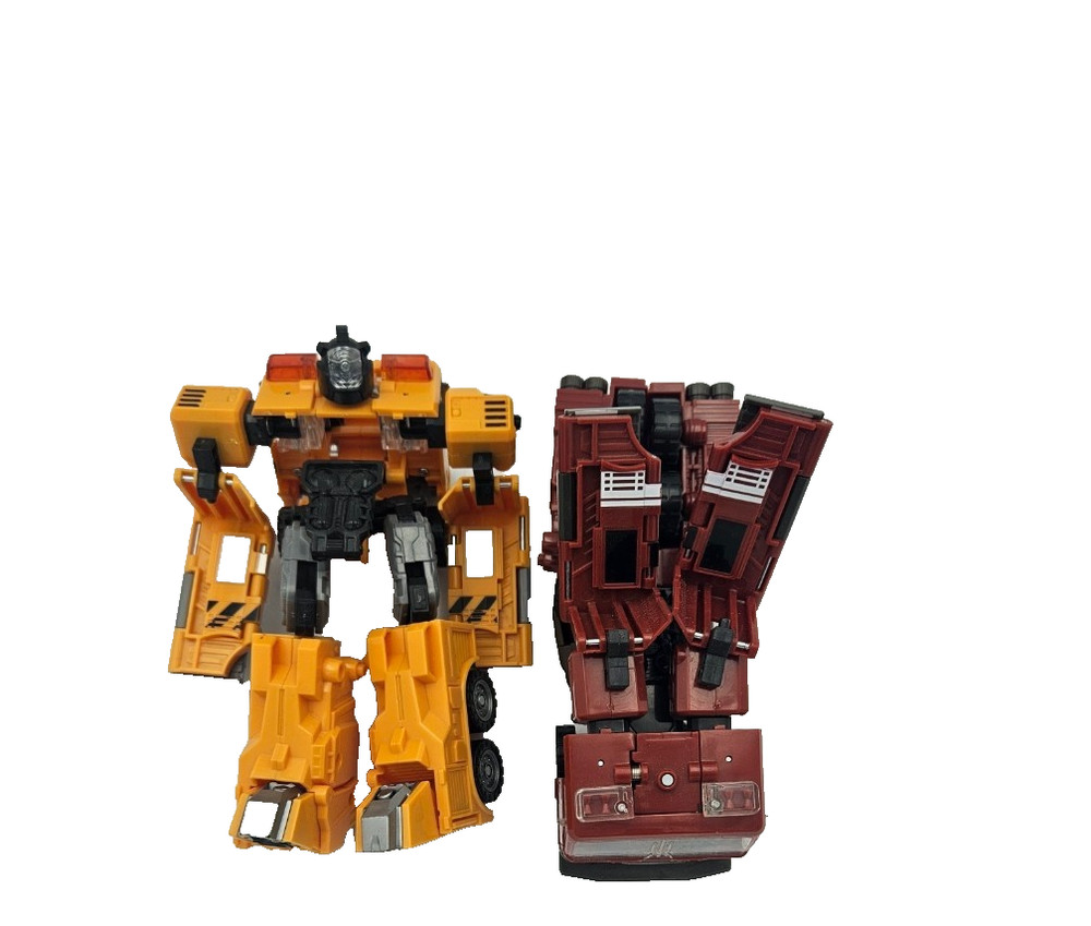 Transformers Universe Inferno Voyager Fire Truck 401 + Yellow Hasbro Robot Lot