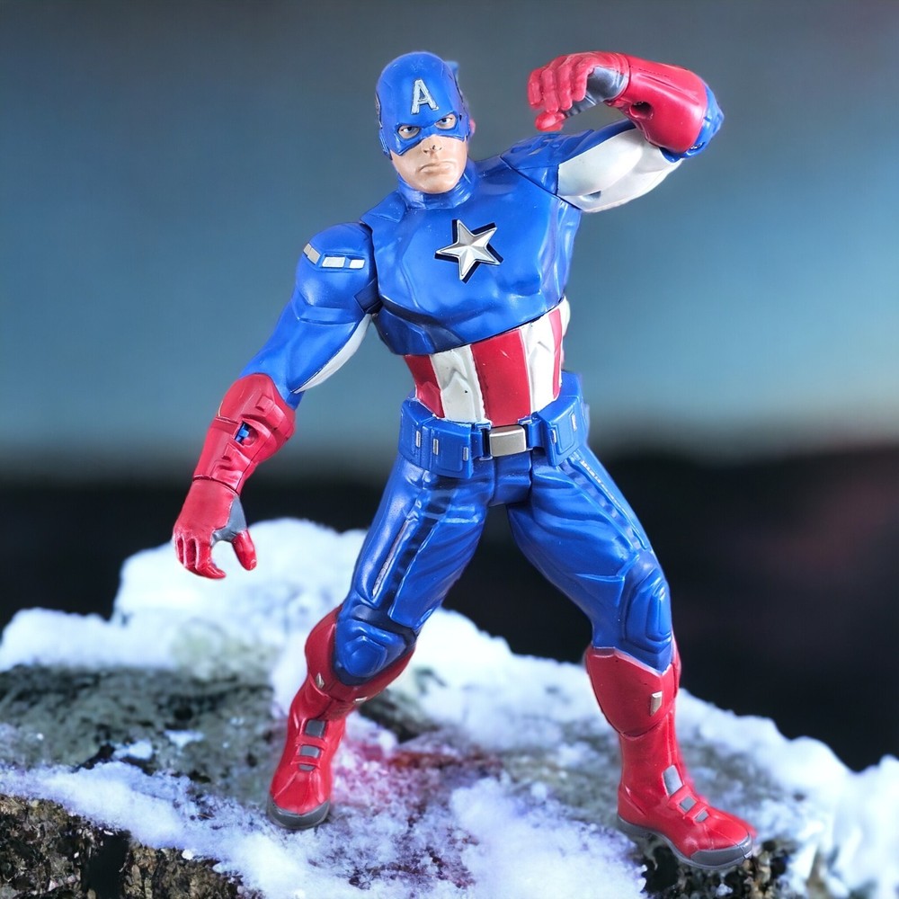 Marvel Avengers Captain America Shield Throwing Action Figure Talking Poseable
