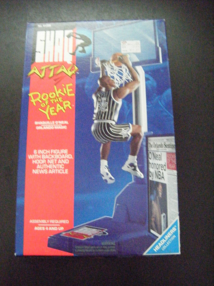 Vintage Shaquille O’Neal 1993 Kenner Shaq Attack Rookie Of The Year NIB