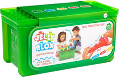 Jelly Blox Stash ‘N Stack 2-In-1 Storage Case with 30 Blocks | Toddler & Prescho