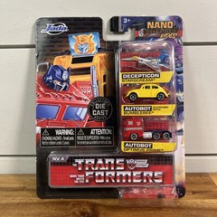 Jada Nano Hollywood Rides Transformers G1 3-Pack MISB Vehicles Ships Fast!
