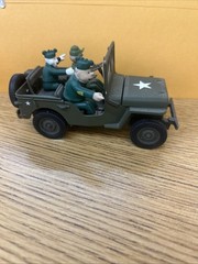 Vintage Mattel Hanna-Barbera Yogi Bear Boo Boo 1/32 Willys Jeep Military Vehicle