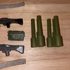1980’s Coleco Vintage RAMBO Weapons Guns Accessories Parts LOT