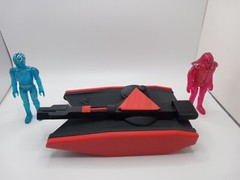 Retro Grid Tank for Vintage Tron action figures and lightcycles toys Black/Red