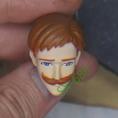 New 1/12 The Seven Deadly Sins Escanor Head Carving for 6″ Romankey Big Guy Body
