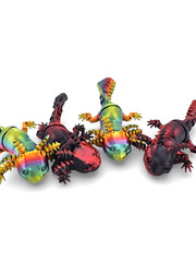 Lot 4 Articulated Axolotl Toy 6″ – 3D Printed Salamander Fidget Flex Desk Pet