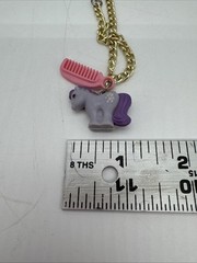 Vtg My Little Pony Mini Charm Purple W/ Comb For Bracelet Necklace Rare Hasbro