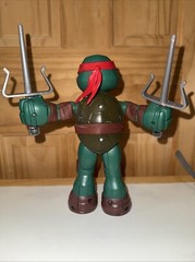 Teenage Mutant Ninja Turtles Lot 2014 Leonardo & Raphael 8″ Viacom Playmates (2)