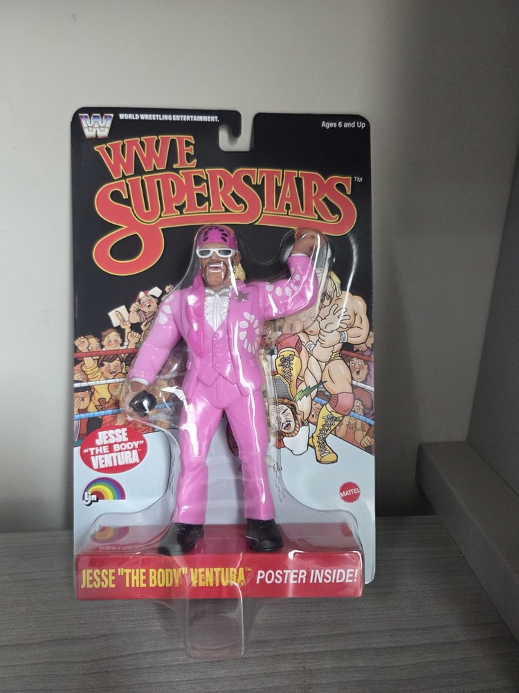WWE LJN MATTEL SUPERSTARS JESSIE VENTURA 8″ ACTION FIGURE BLACK CARD SHIPS TODAY