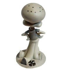 2019 SpongeBob SquarePants Old Timey Squidward Vinyl Figure Gray Monochromatic