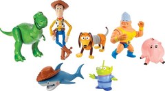 Toy Story 7 Inch Multicolor Figure Set Woody Rex Hamm Alien Shark Gift