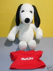 Determined Productions Peanuts Snoopy Dog Stuffed Plush MetLife T-Shirt