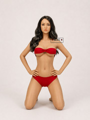 Custom PHICEN 1/6 Dark Ash Brown Hair Female L Bust Seamless Suntan Figure Set