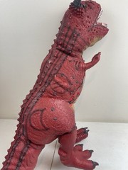 Vtg Carnotaurus Disney Dinoland Animal Kingdom plush Latex Rubber Dinosaur 36″