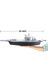 33 Inch USS Enterprise aircraft carrier with Soldiers, Jets, Military Vehicles