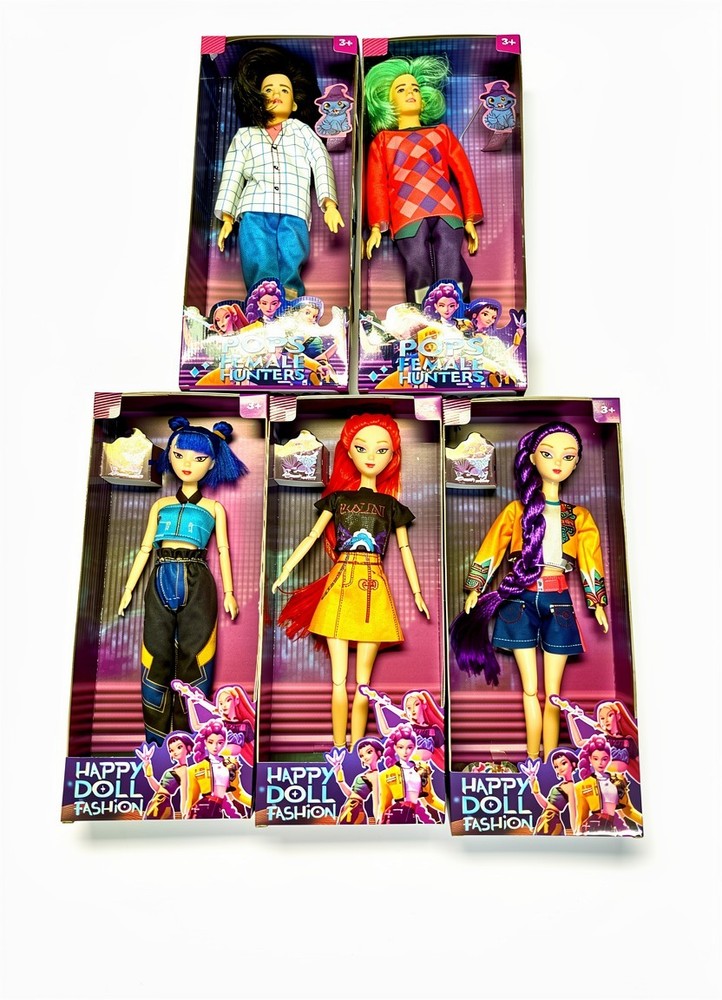K- Pop Demon Hunter 5x Doll Set