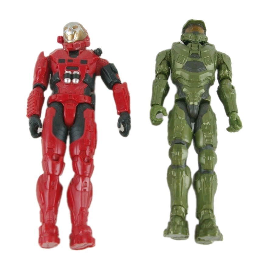 Set of 2 Halo Figurines Action Figures 11in Master Chief and Halo Spartan MK VII