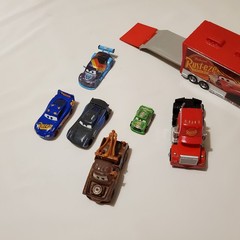 Diecast Disney Pixar Cars McQueen Mack Hauler Truck 95 Kids Toy Car Lot Set Film