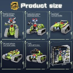 VOPOGLNE 5 in 1 STEM Robot Building Kit, APP & Remote Control Robotics Building