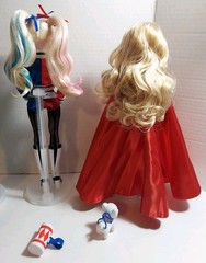 DC Supergirl & Super-Villains Doll Collection Harley Quinn Catwoman & Poison Ivy
