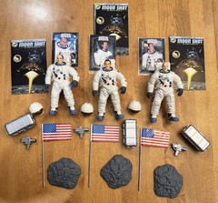 Vintage Bandai Heroes Of Space APOLLO 12 Bean Duke Conrad Figures MINT COMPLETE