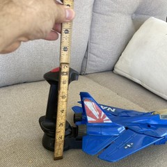 VTG 1989 Hasbro Flying Fighters? Blue Navy Jet Plane WORKS RARE HTF