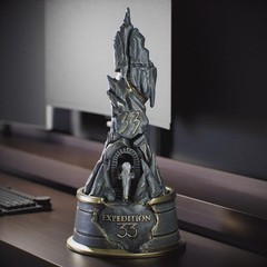 Expedition 33 Monolith Clair Obscur Inspired Statue Dark Fantasy Gamer Display