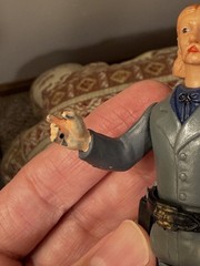 Vintage 1975 Excel Legends of the West Wild Bill Hickok Figure w/ Hat and Gun 4”