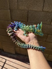3D Printed Crystal Dragon 21” 60cm Articulated Fidget Toys,red/blue/green