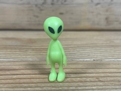 Alien Martian Green Glow In The Dark Action Figure 1.5” Outer Space Man UFO Toy