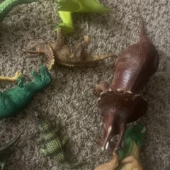 Large Mixed Lot of 41 Vintage Dinosaurs Lion animals Toys Figures 3” To 9” Dinos