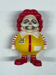 Ron English MC Supersized 4-in tall Skeleton Vinyl Figure Hand Signed Autograph