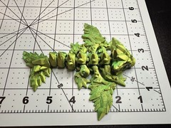3d Printed Articulated Baby Crystal Dragon Wyvern 5.5 inch Green/Yellow