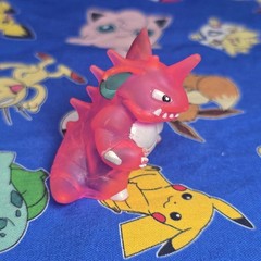 Pokemon Nidoking Clear Pink Figure Finger Puppet 1996 Nintendo Bandai Japan USA