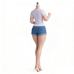 YM YM611 1/6 Female Makeup Soldier Articulated Body 12in Silicone Wrapped Figure