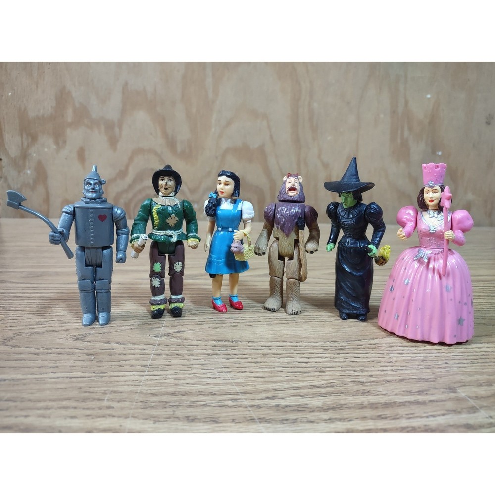 Vintage 1988 Wizard of Oz Action Figures MGM Turner MTC Set of 6 Dorothy Tin Man